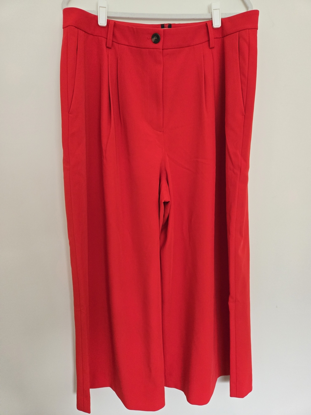 NEW Boden Bright Red Super Wide-Leg Trousers Holiday Classic Preppy Size 16-18